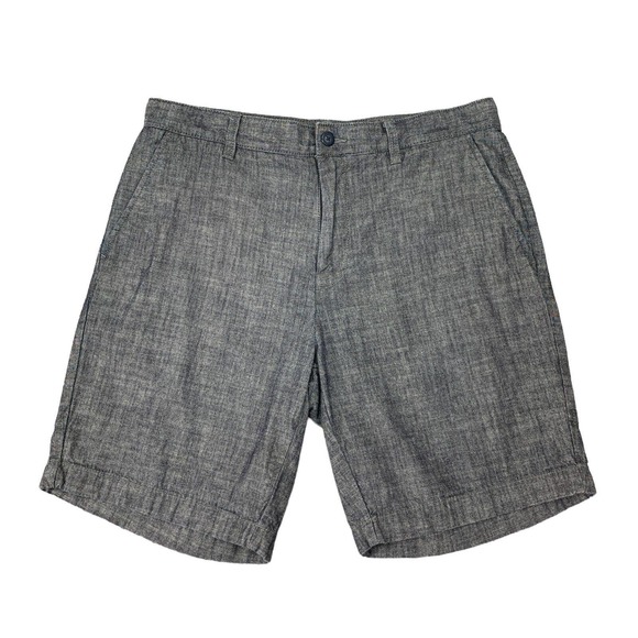Nautica Other - Nautica Shorts Mens 33 Gray Spacedye Flat Front Lightweight Cotton Chino